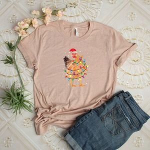 Christmas Chicken Lights Shirt, Christmas Shirt, Funny Christmas Shirt
